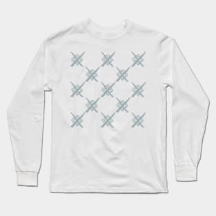 Grey ethnic elements pattern Long Sleeve T-Shirt